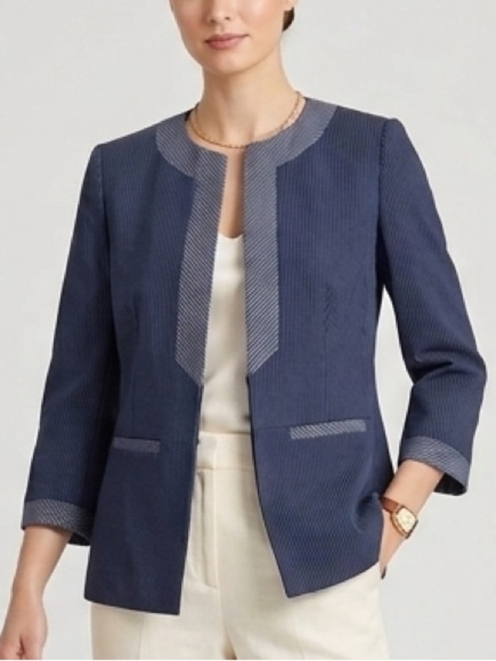 Brooks Brothers Italian Fabric Lanificio Campore Corded Pinstripe Blazer 4